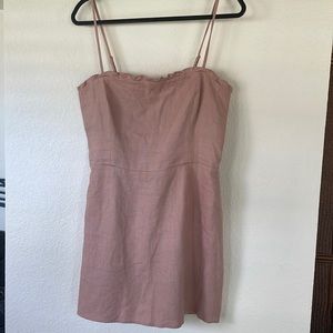 [Reformation] Ava Ruffle Linen Mini Dress